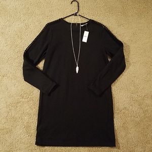 LOFT Ann Taylor NWT Black Winter Dress Longsleeve